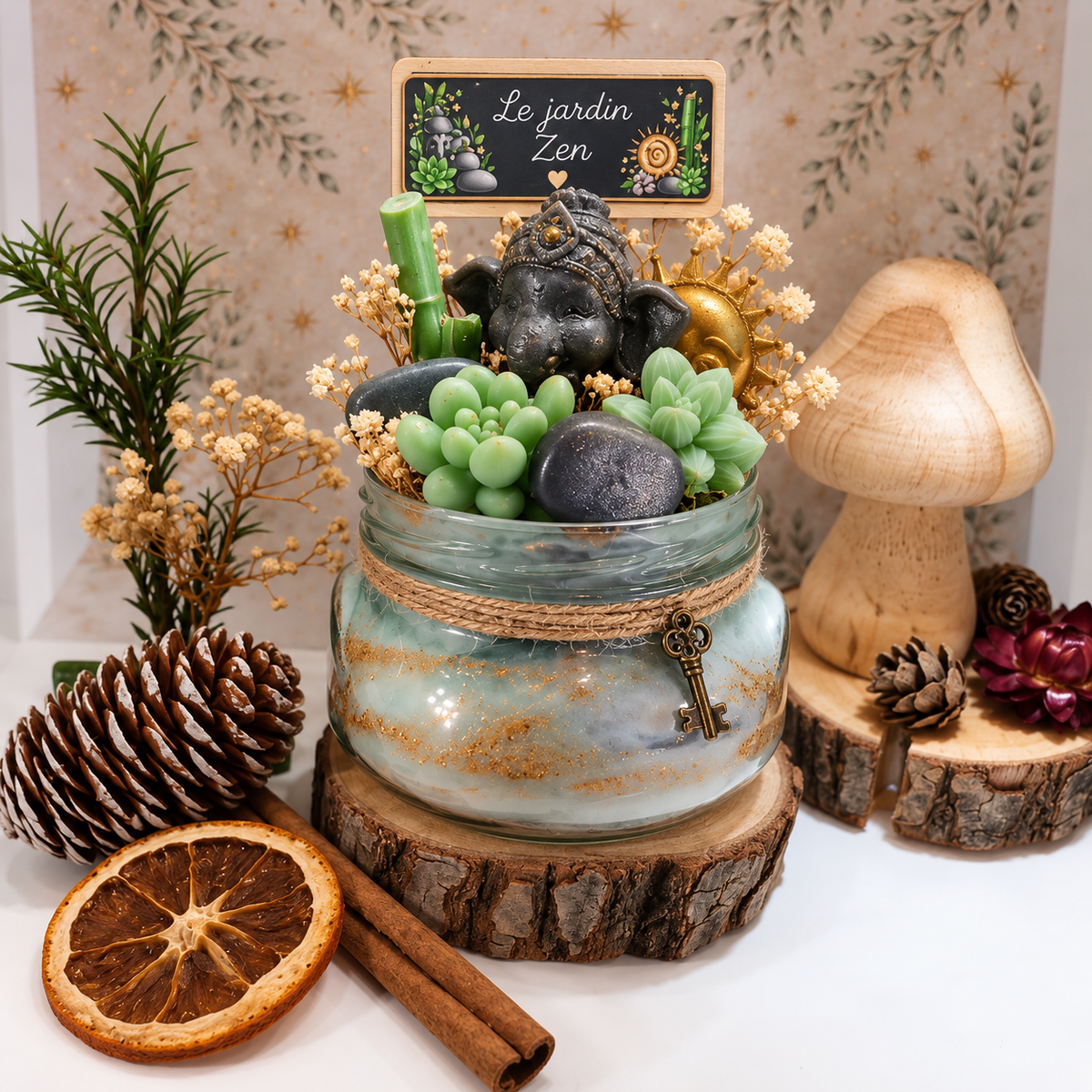 Chaudron parfumé « Le jardin Zen »